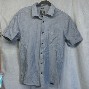 Volcom Light Blue Casual Button Down Shirt